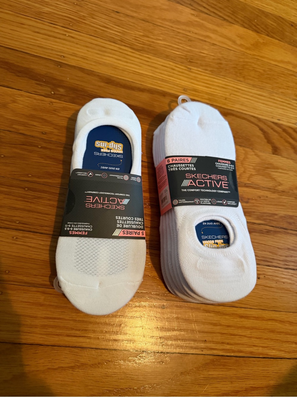 Skechers Active Men's White No-Show Socks - 2 packs